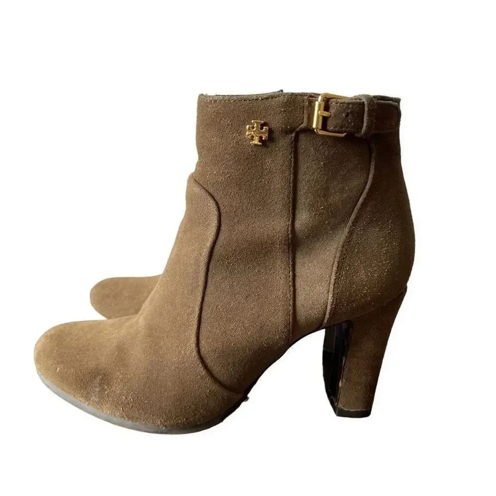 Tory‎ Burch Milan Suede Bootie Women’s 5.5 Brown Heel Boho Festival